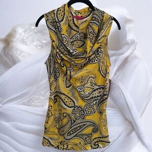 NEW Y2K Sunny Leigh Bandana Print Scoop Neck Tank Summer Rodeo Size S